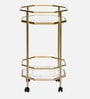 Callie Bar Trolley In Gold Finish