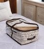 Canvas Cream Saree Bag, Can Accommodate 6 Sarees