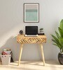 Calliop Solid Wood Study Table In Natural Finish