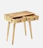 Calliop Solid Wood Study Table In Natural Finish