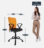 Callisto Breathable Mesh Ergonomic Chair in Orange Colour
