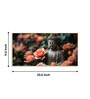 Calm Buddha With Flower Glass Finish Horizontal Wall Art