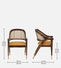 Calvary Sheesham Wood Arm Chair In Scratch Resistant Provincial Teak Finish with Cane Mesh