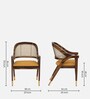 Calvary Sheesham Wood Arm Chair In Scratch Resistant Provincial Teak Finish with Cane Mesh