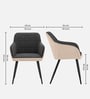 Calvessa Elegant Armchair In Dark Grey Colour