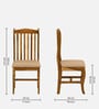 Calvo Sheesham Wood Dining Chair In Rustic Teak Finish (Set Of 2)