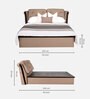 Cambert Leatherette King Size Bed In Brown Finish