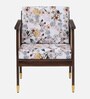 Cambrai Sheesham Wood Arm Chair In Walnut Finish