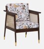 Cambrai Sheesham Wood Arm Chair In Walnut Finish