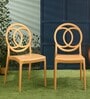 Cambridge Plastic Chairs in Gold Finish (Set Of 2)