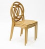 Cambridge Plastic Chairs in Gold Finish (Set Of 2)