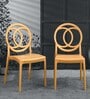 Cambridge Plastic Chairs in Gold Finish (Set Of 2)