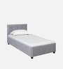 Ampara Single Bed In Grey Finish With Box Storage