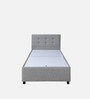 Ampara Single Bed In Grey Finish With Box Storage