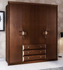 Cambry 4 Door Wardrobe With Drawer in Walnut Finish