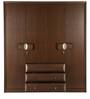 Cambry 4 Door Wardrobe With Drawer in Walnut Finish