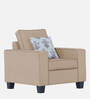 Camden Fabric 1 Seater Sofa in Beige Colour