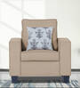Camden Fabric 1 Seater Sofa in Beige Colour