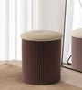 Camden Fabric Ottoman With Storage In Brown Colour