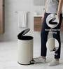 Beige Metal Camden Trash Bin 8 Ltr