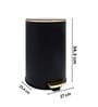 Black Metal Camden Trash Bin 8 Ltr