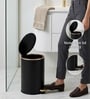 Black Metal Camden Trash Bin 8 Ltr