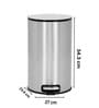 Silver Metal Camden Trash Bin 8 Ltr