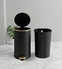 Black Metal Camden Trash Bin 8 Ltr