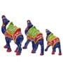 Camel Blue Plastic (Set of 3) Animal Figurines