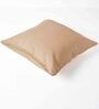 Camel Brown Cotton Solid 24x24 Inches Cushion Cover