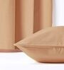 Camel Brown Cotton Solid 24x24 Inches Cushion Cover