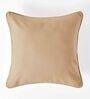 Camel Brown Cotton Solid 24x24 Inches Cushion Cover