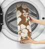 Brown Floral Polyester AntiSkid Bathmat