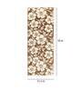 Brown Floral Polyester AntiSkid Bathmat