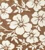 Brown Floral Polyester AntiSkid Bathmat