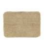 Beige Solid 100% Polyester 23.6x15.7 Inches AntiSkid Bath Mat