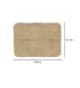 Beige Solid 100% Polyester 23.6x15.7 Inches AntiSkid Bath Mat