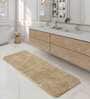 Camel Solid 100% Polyester 59x23.6 Inches AntiSkid Bath Mat