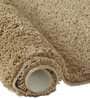 Camel Solid 100% Polyester 59x23.6 Inches AntiSkid Bath Mat