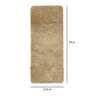 Camel Solid 100% Polyester 59x23.6 Inches AntiSkid Bath Mat