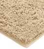 Beige Solid Cotton AntiSkid Bathmat