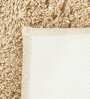 Beige Solid Cotton AntiSkid Bathmat