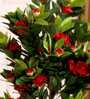Camellia Rose Artificial Plant (Red & Green)