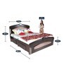 Camelot King Size Bed with Storage in Dark Brown Colour
