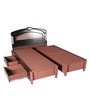 Camelot King Size Bed with Storage in Dark Brown Colour