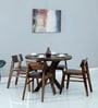 Camelot Sheesham Wood 4 Seater Dining Set In Scratch Resistant Provincial Teak Finish