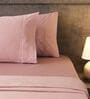 Cameo Rose 400TC  Solid Embroidery Superking Bedsheet with 2 Pillow Covers