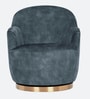 Cameron Suede Revolving Armchair in Turkish Blue Colour