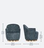 Cameron Suede Revolving Armchair in Turkish Blue Colour