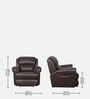 Cami Leatherette 1 Seater Motorized Recliner in Dark Chocolate Brown Colour